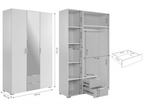 Шкаф трехдверный 109.02 Зефир белый в Троицке - troick.mebel74.com | фото 2