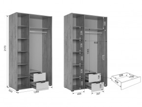 Шкаф трехдверный Адам дуб крафт золотой/белое дерево в Троицке - troick.mebel74.com | фото 2