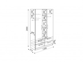 Шкаф трехсекционный Дуглас модуль 2 в Троицке - troick.mebel74.com | фото 2