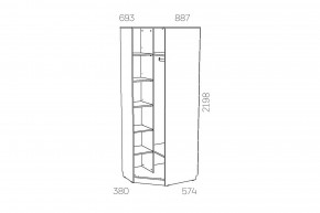 Шкаф угловой Оливия НМ 014.11 Х левый в Троицке - troick.mebel74.com | фото 3