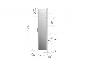 Шкаф угловой Волкер модуль 1 в Троицке - troick.mebel74.com | фото 2