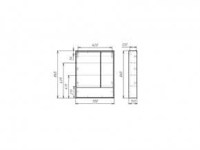 Шкаф зеркало Prime 70 Прайм в Троицке - troick.mebel74.com | фото 2