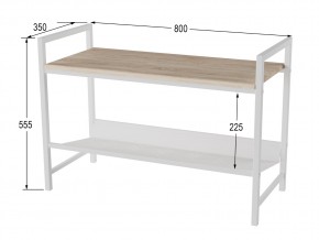 Скамья для прихожей Хигс дуб санремо/белый в Троицке - troick.mebel74.com | фото 2