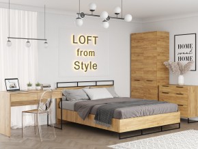 Спальня Лофт дуб крафт золотой в Троицке - troick.mebel74.com | фото 3