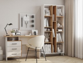 Стеллаж ASTI Белый-Крафт золотой в Троицке - troick.mebel74.com | фото 2