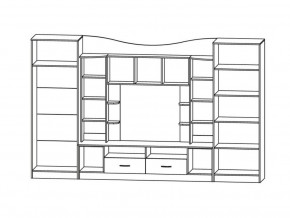 Стенка Палермо-3 Венге/анкор белый в Троицке - troick.mebel74.com | фото 2