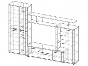 Стенка Соло №10 А НМ ЛДСП белый/дуб сонома светлый в Троицке - troick.mebel74.com | фото 2