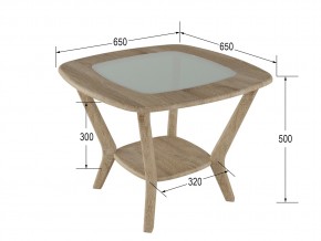 Стол журнальный Мельбурн дуб сонома в Троицке - troick.mebel74.com | фото 2