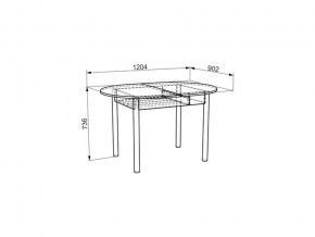 Стол обеденный Квартет дуб млечный в Троицке - troick.mebel74.com | фото 3