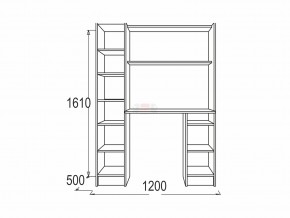 Стол письменный Омега 2 венге/млечный дуб в Троицке - troick.mebel74.com | фото 2