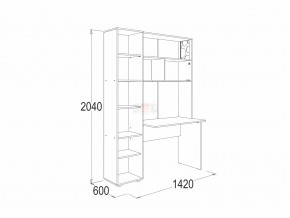 Стол письменный с надстройкой Омега 16 в Троицке - troick.mebel74.com | фото 2