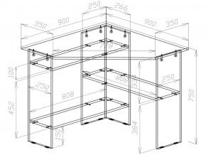 Стол письменный СП-2 угловой белый в Троицке - troick.mebel74.com | фото 3