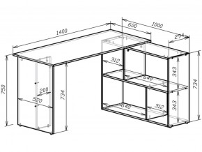 Стол письменный СП-3 дуб грей в Троицке - troick.mebel74.com | фото 2