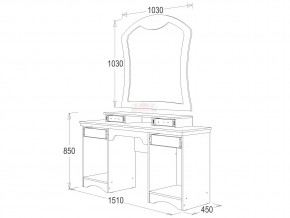 Стол туалетный Ольга 10 МДФ в Троицке - troick.mebel74.com | фото 2