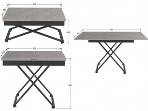 Стол универсальный трансформируемый Генри бетон чикаго в Троицке - troick.mebel74.com | фото 2