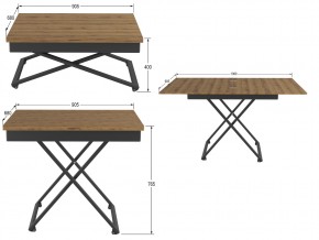 Стол универсальный трансформируемый Генри дуб шерман в Троицке - troick.mebel74.com | фото 2