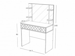 Трюмо Николь венге-лиственница светлая в Троицке - troick.mebel74.com | фото 2