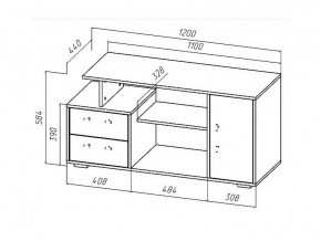 ТВ тумба Лацио дуб крафт/белый в Троицке - troick.mebel74.com | фото 2