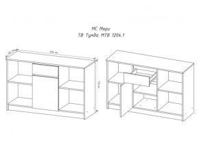 ТВ тумба Мори МТВ1204.1 Графит в Троицке - troick.mebel74.com | фото 2