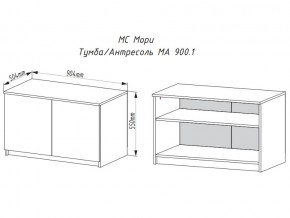 Тумба-антресоль Мори МА900.1 графит в Троицке - troick.mebel74.com | фото 2