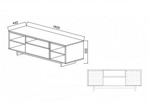 Тумба для ТВА Moderno-1400 Ф1 в Троицке - troick.mebel74.com | фото 2