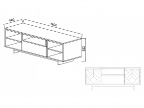 Тумба для ТВА Moderno-1400 Ф2 в Троицке - troick.mebel74.com | фото 4