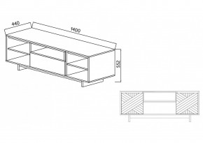 Тумба для ТВА Moderno-1400 Ф3 в Троицке - troick.mebel74.com | фото 4