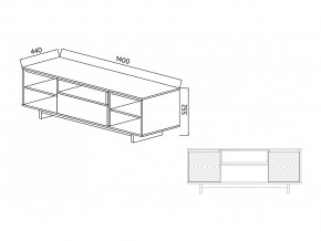 Тумба для ТВА Moderno-1400 Ф4 в Троицке - troick.mebel74.com | фото 4