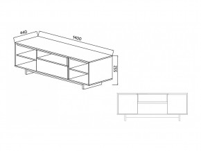 Тумба для ТВА Moderno-1400 Ф6 в Троицке - troick.mebel74.com | фото 4