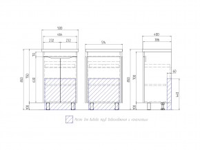 Тумба Grani 500-2-0 Фостер в Троицке - troick.mebel74.com | фото 4