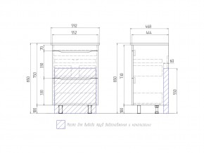 Тумба Grani 600-0-2 Элина белый в Троицке - troick.mebel74.com | фото 2