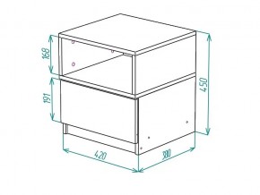 Тумба прикроватная Грация в Троицке - troick.mebel74.com | фото 2