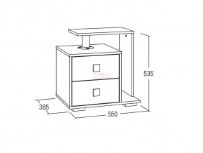 Тумба с 2-мя ящиками Ольга 17 в Троицке - troick.mebel74.com | фото 2