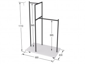 Вешалка гардеробная Стик Белый в Троицке - troick.mebel74.com | фото 2