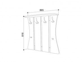 Вешалка Уют-2 дуб млечный в Троицке - troick.mebel74.com | фото 2